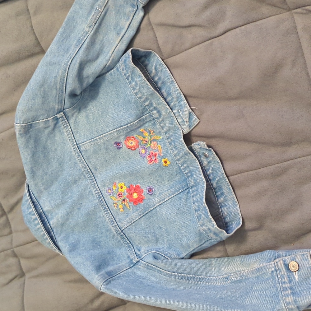 American Girl cropped jean jacket